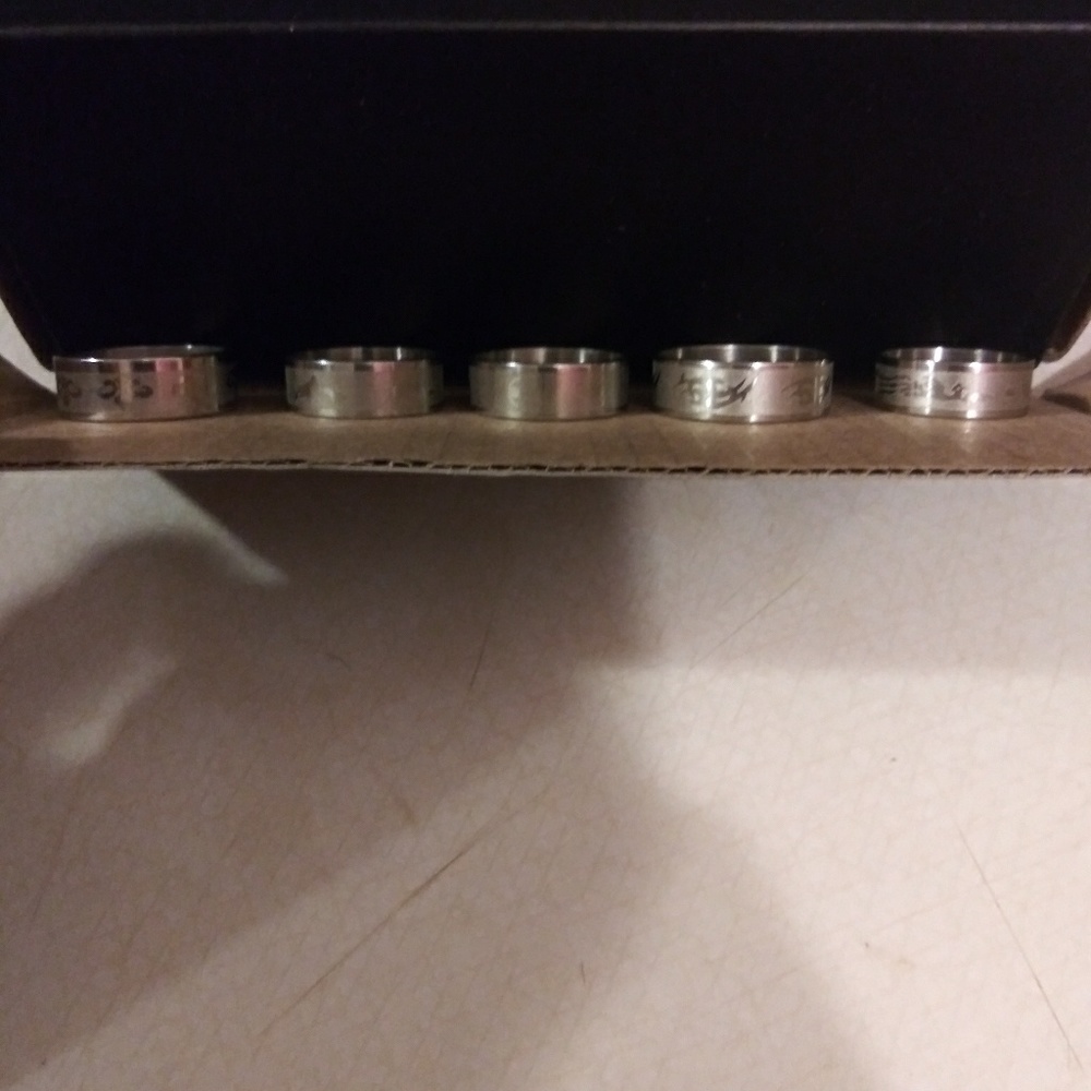 Lot of mens stainless steel rings